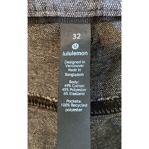 Lululemon ABC Chino Pants Slim Fit Size 32 Men’s Gray - Picture 3 of 8